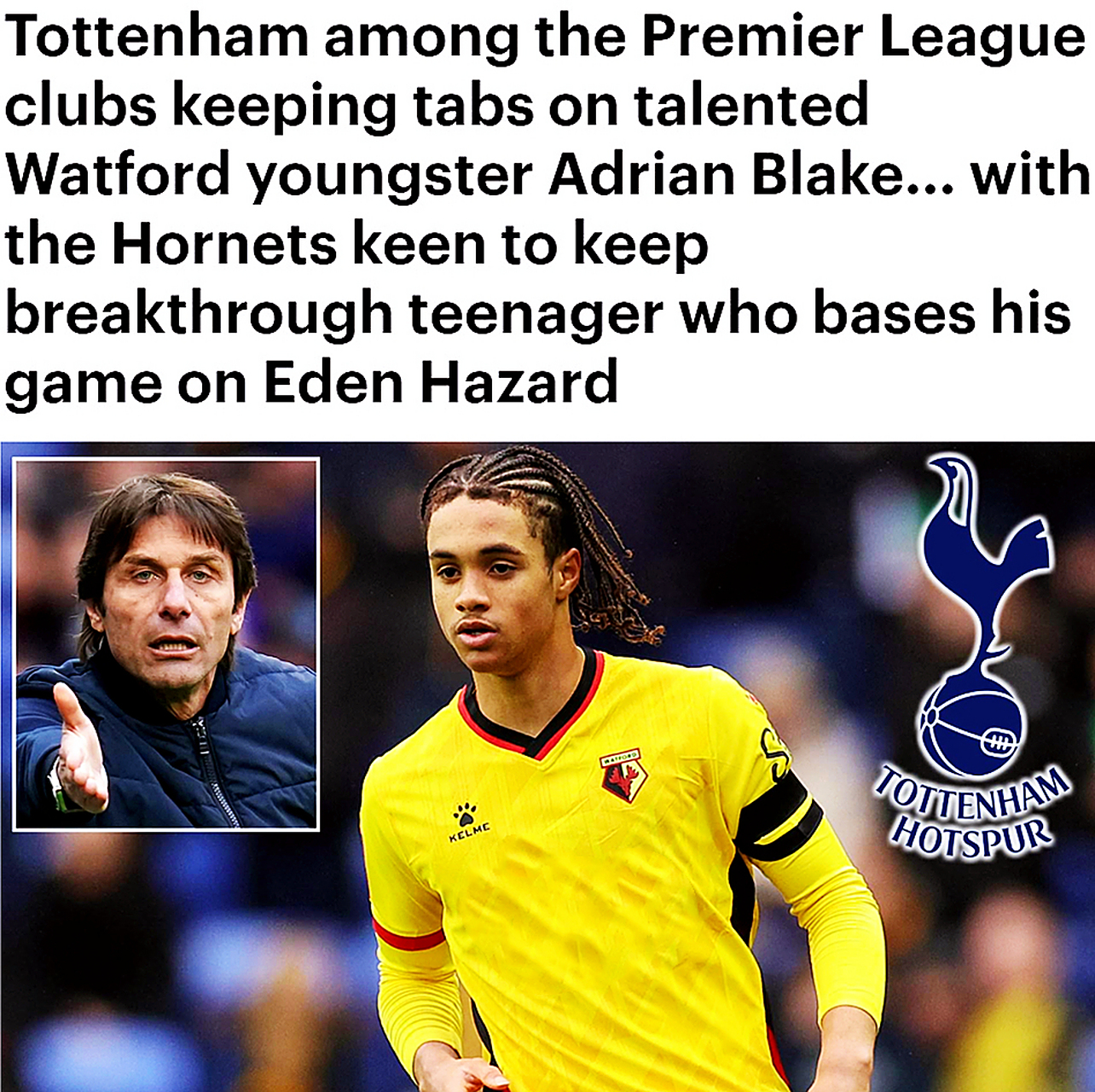 热刺客场惨败沃特福德，遭遇联赛连败